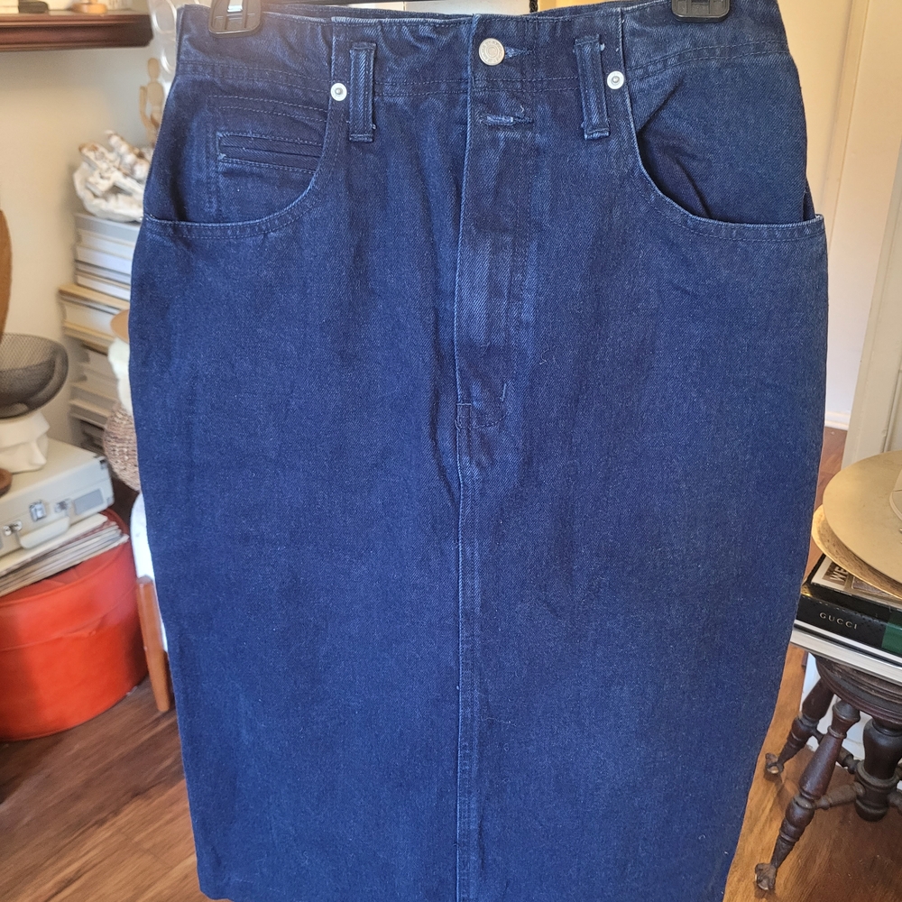 Dark Blue Denim Vintage Skirt